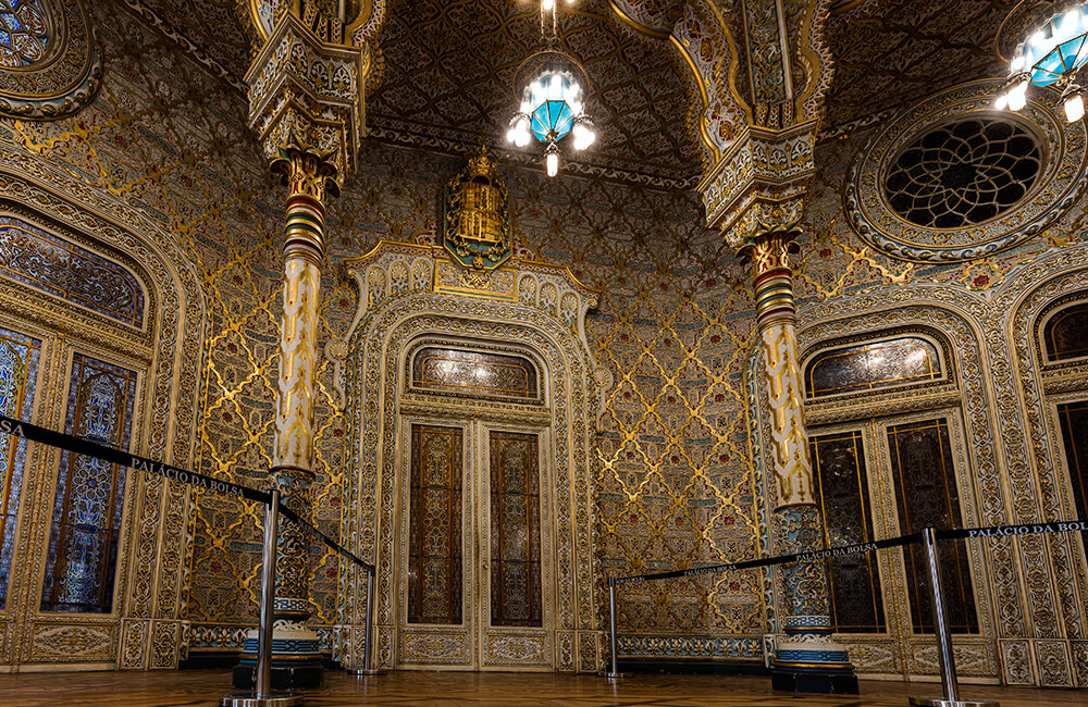 Interior Palácio da Bolsa na Cidade do Porto
